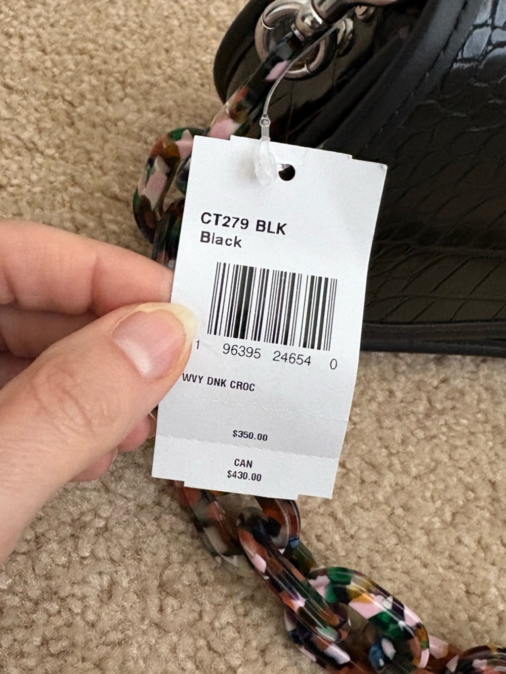 Coach Wavy Dinky Bag In Croc Embossed Coachtopia Leather - Picture 4 of 15